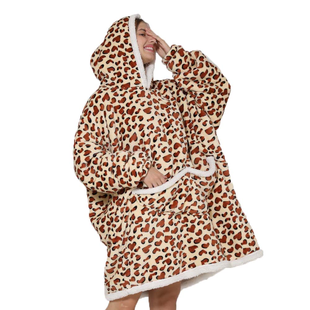 Sherpa Hoodie Fleece - Lazy Hoodie Decke übergroß für Frauen