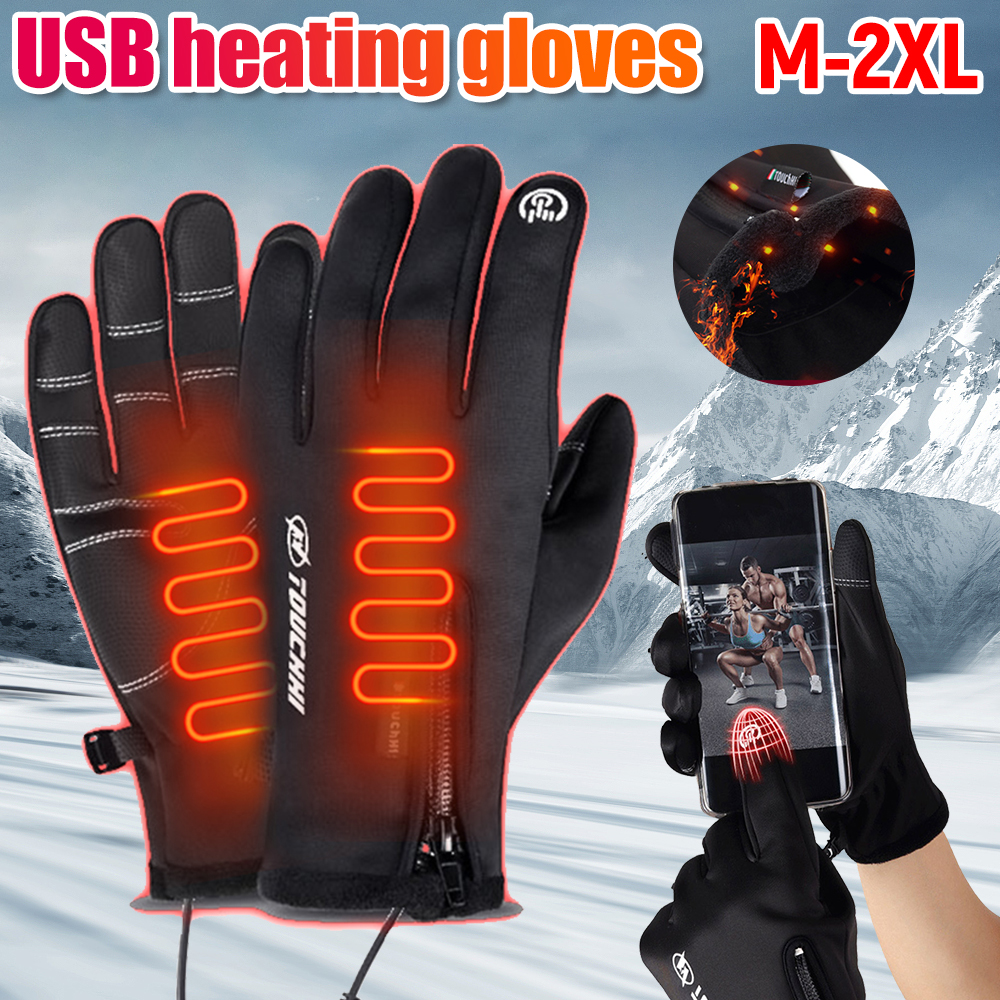 Touch Screen Gloves - Winter Ski USB beheizte Handschuhe Touchscreen