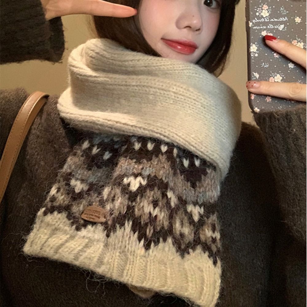 Wool Scarf Men - Klassischer Woll-Jacquard-Strickschal, Verdickter Winter-Kaschmirschal im Koreanischen