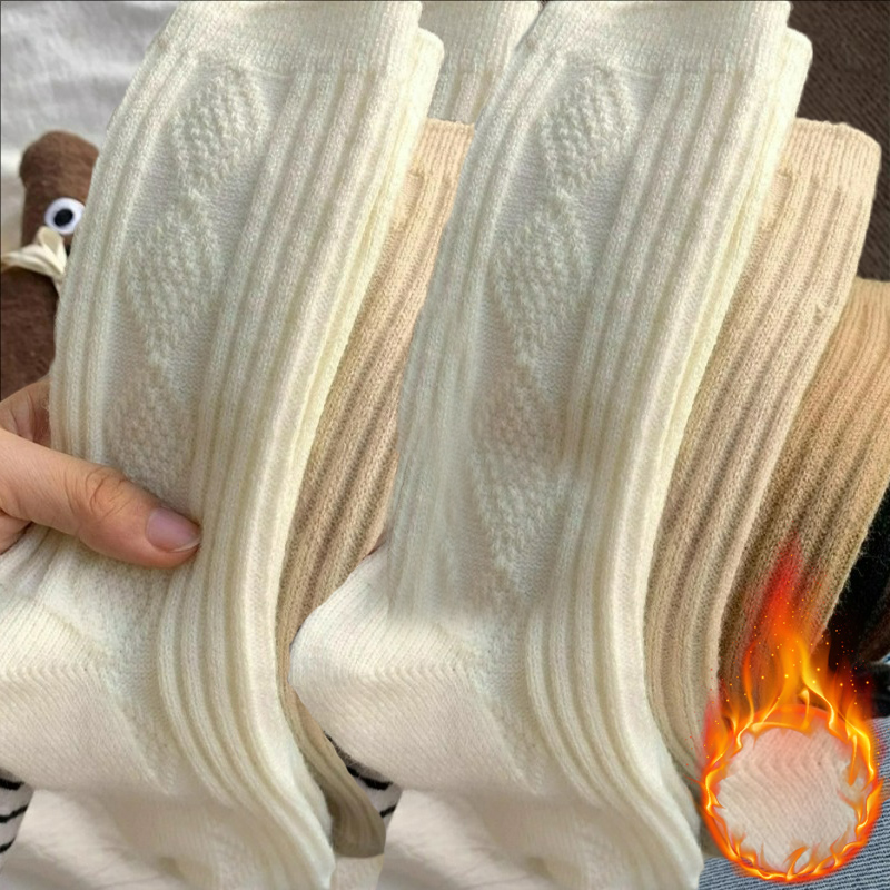 Thermal Sock Wool - 3 Paar Kaschmir-Wollsocken für Damen, Winter,