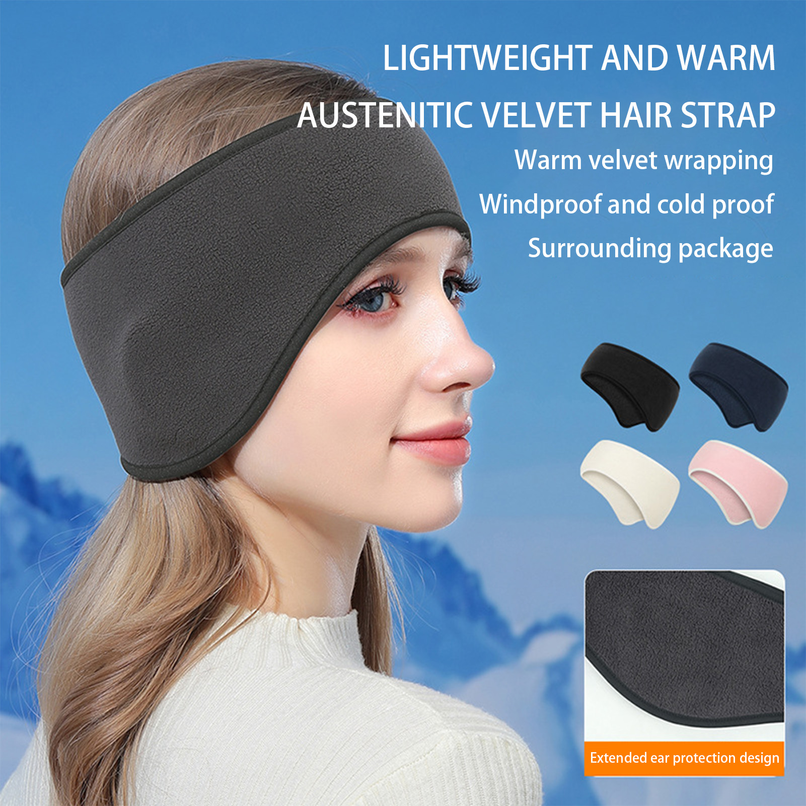 Fleece Ear Warmer Band - Leichte Winter-Fleece-Thermo-Ohrbandabdeckungen, wärmeres Plüsch-Stirnband für Laufen,