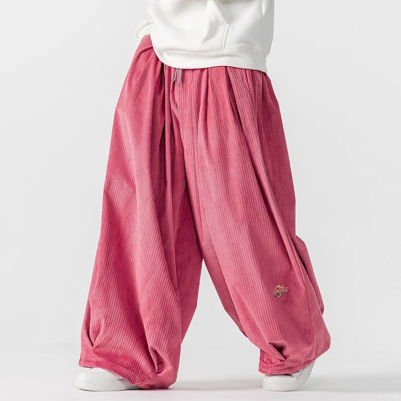 Corduroy Pant Warm - Herren Cordhose mit weitem Bein, japanischer