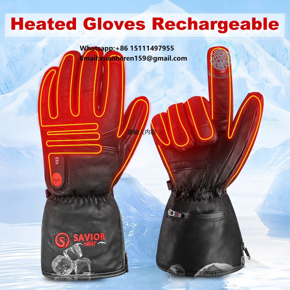 Touch Screen Gloves - Beheizte Lederhandschuhe für Herren und Damen,