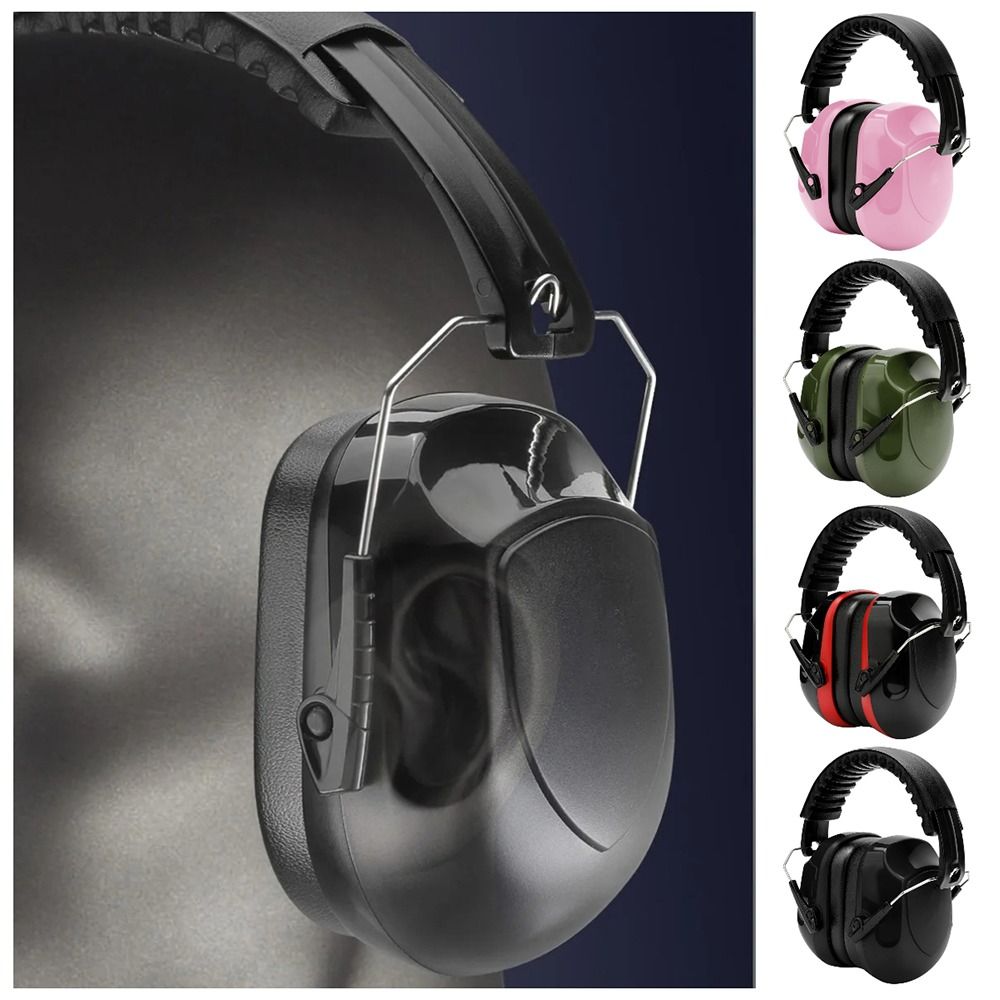 Earmuffs Foldable - SNR-34dB Verstellbarer Kopf-Ohrenschützer, Geräuschreduzierung, Gehörschutz, Anti-Lärm-Ohrenschützer,