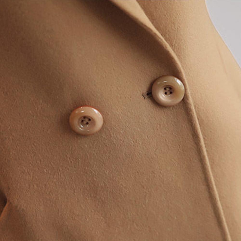 Wool Coat Peacoat - 2025 Elegante Damen-Wollmäntel mit Reverskragen, einreihiger