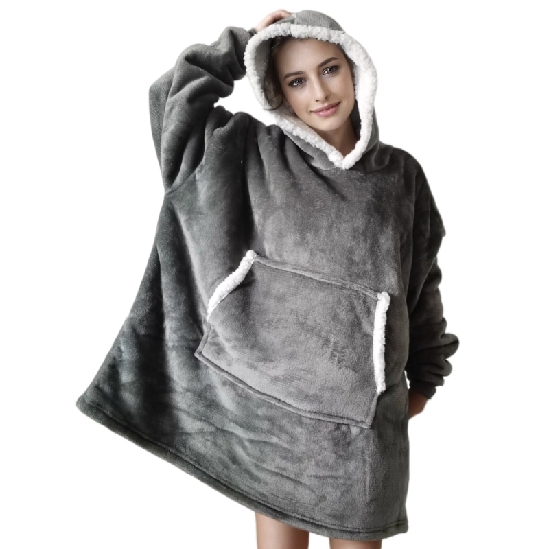 Sherpa Hoodie Fleece - Tragbare Erwachsene Super Weiche Flanell Sherpa