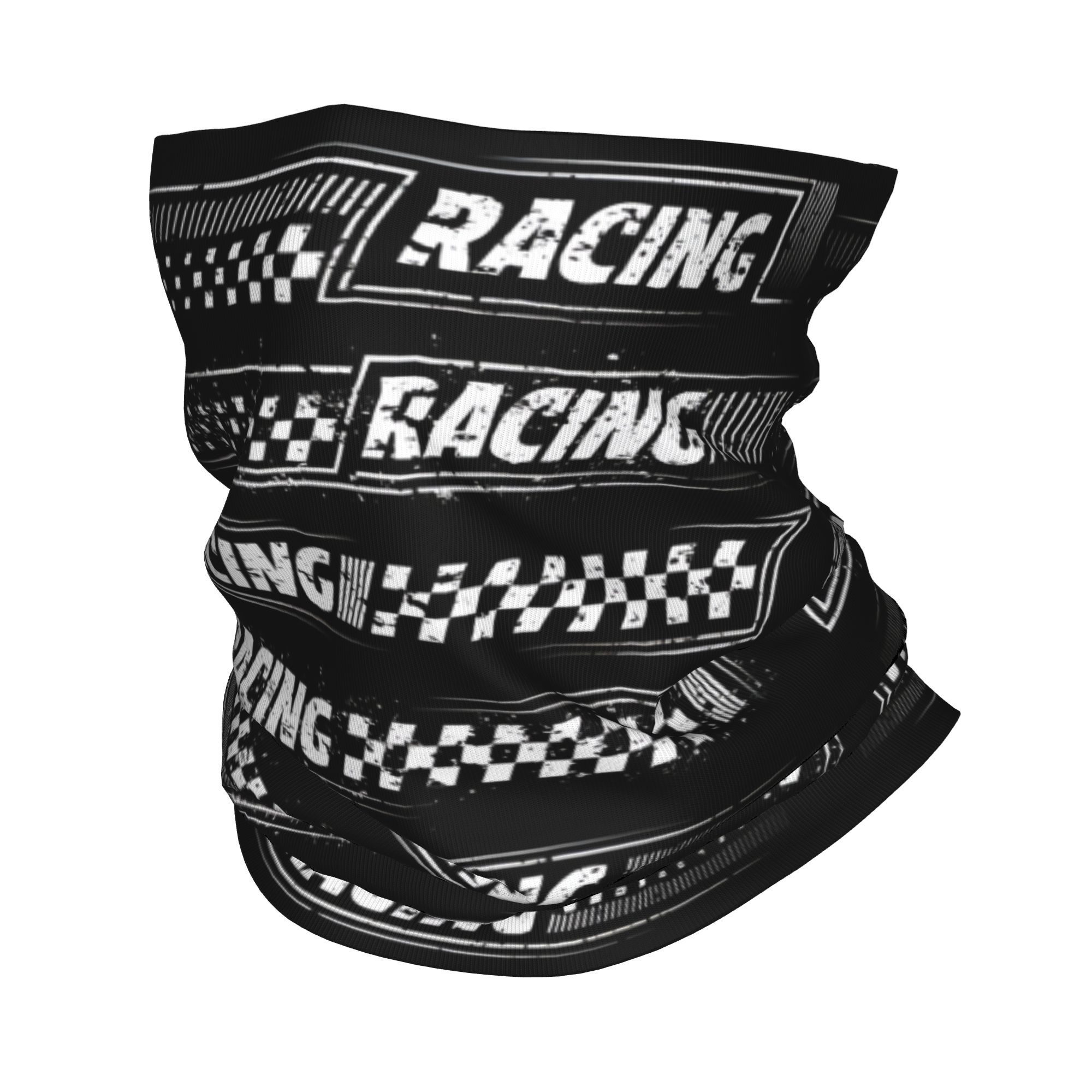 Neck Gaiter Fleece - Benutzerdefinierte Racing Speed Rally Race Checkered