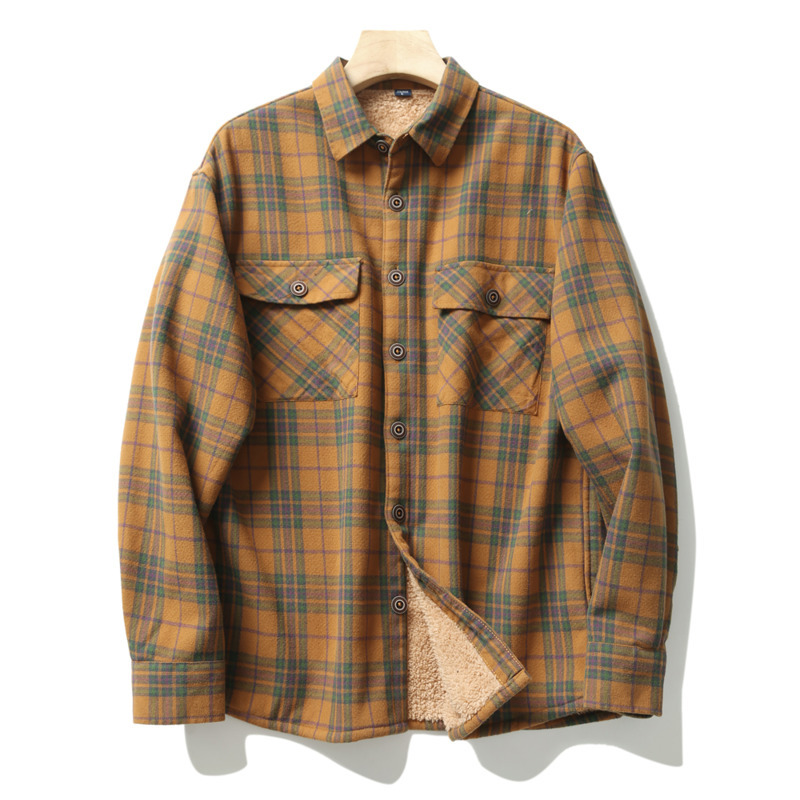 Flannel Shirt Lined - Herren-Hemdjacke aus kariertem Flanell, Herbst und