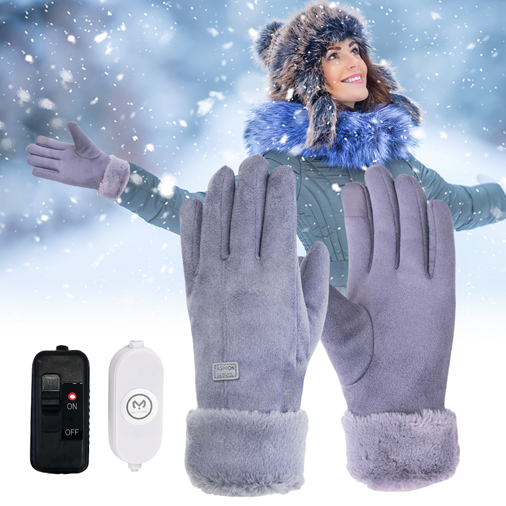 Touch Screen Gloves - Elektrische warme Handschuhe, 3-Gang-Einstellung, Winter-Thermo-Fahrradhandschuhe, winddicht,