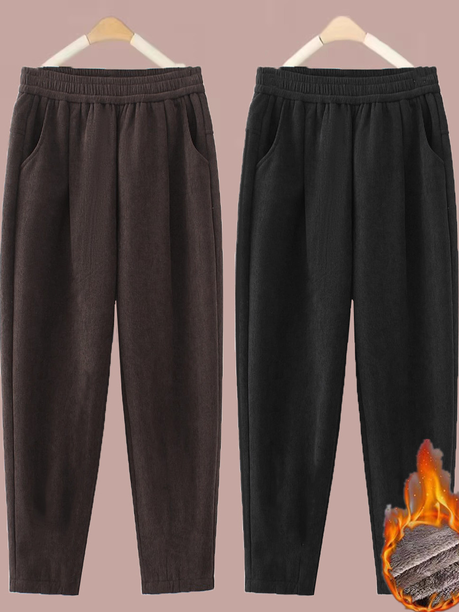Corduroy Pant Warm - Verdickte Gerade Hosen für Damen, Cord-Warme