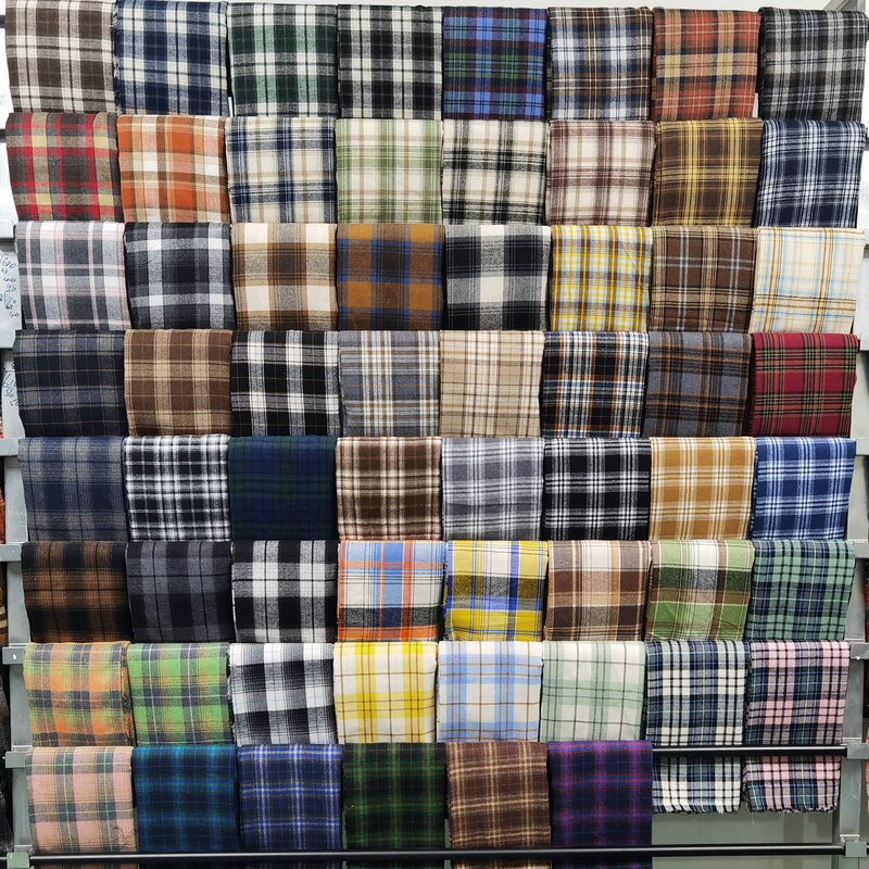 Flannel Shirt Lined - Twill-karierter Flanellstoff per Meter für Handarbeiten,