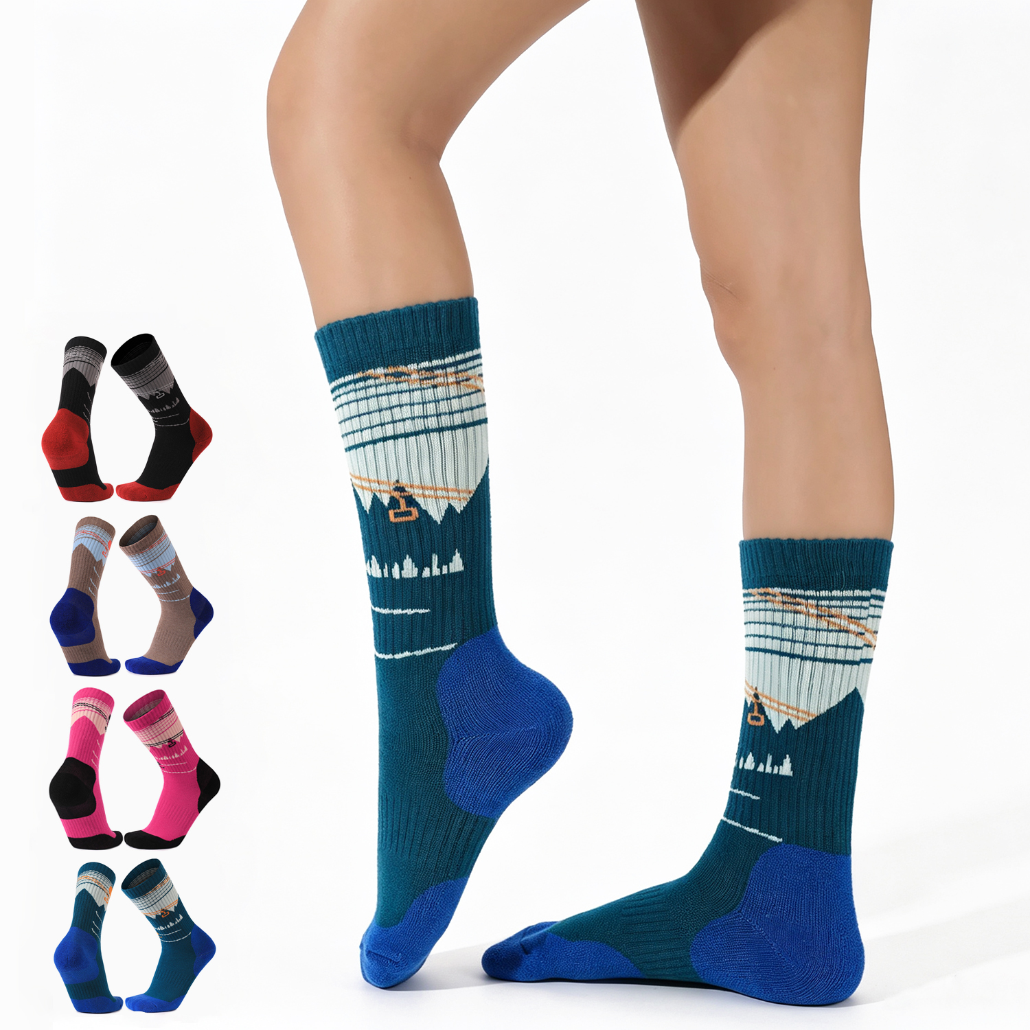 Thermal Sock Wool - 1 Paar Skisocken aus Merinowolle für