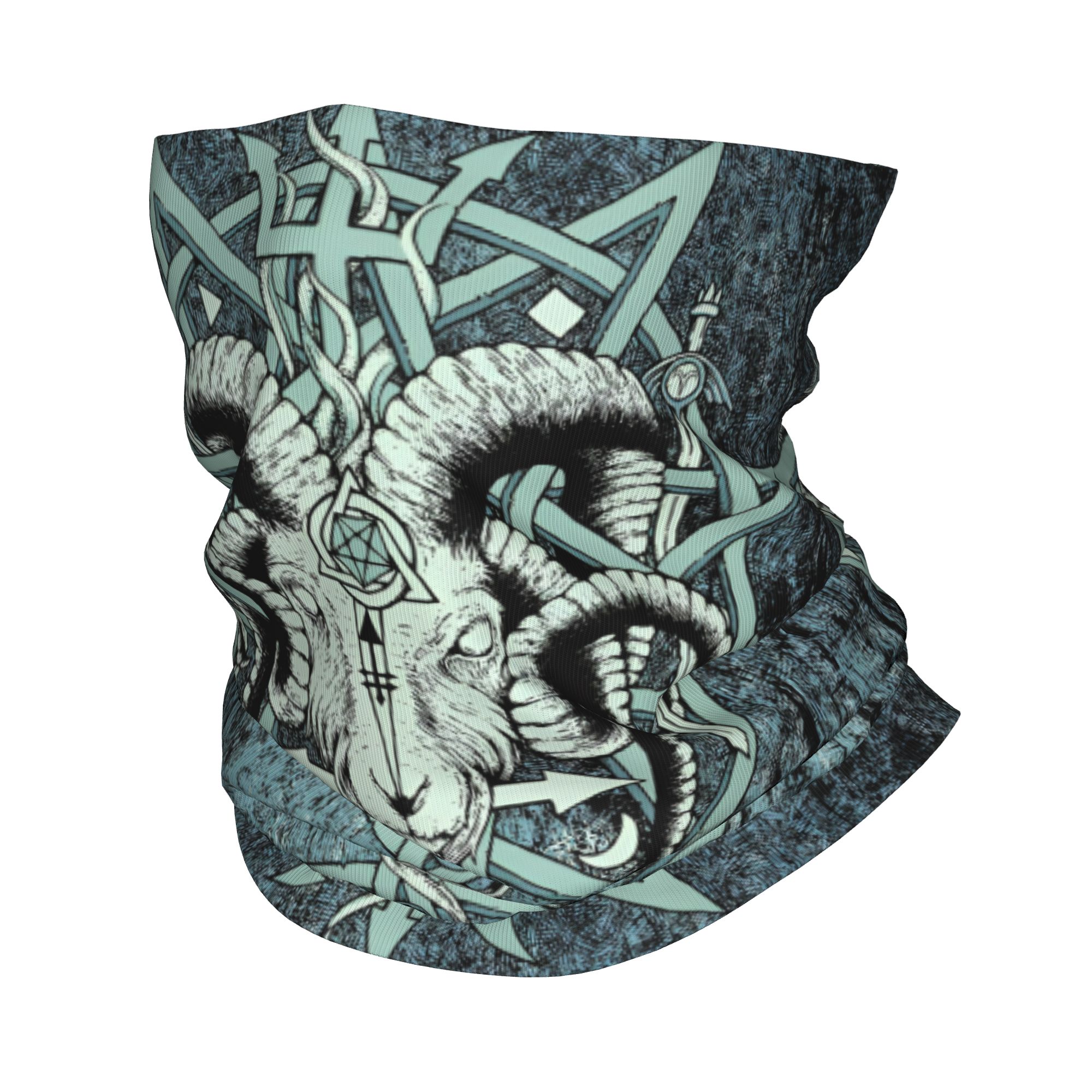 Neck Gaiter Fleece - Benutzerdefinierte The Sabbatic Goat Baphomet Satanic