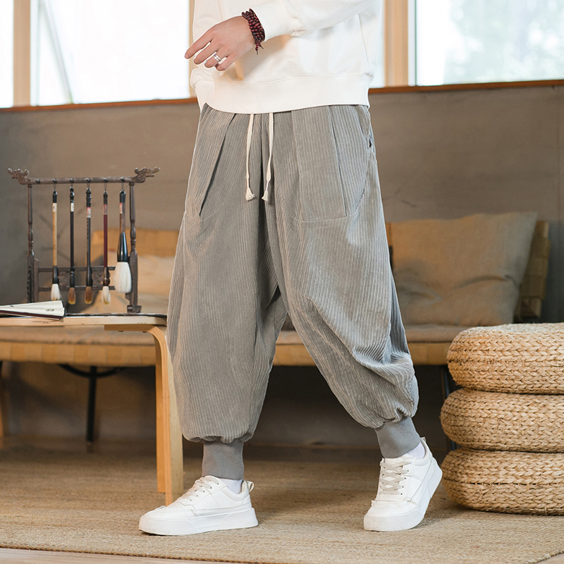 Corduroy Pant Warm - 2023 männer Winter Einfarbig Cord Hosen