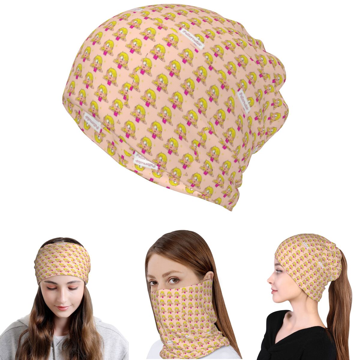 Knit Beanie Hat Warm - Lizzie McGuire Cartoon-Bandana, Halstuch, Gesichtsschal, warmer