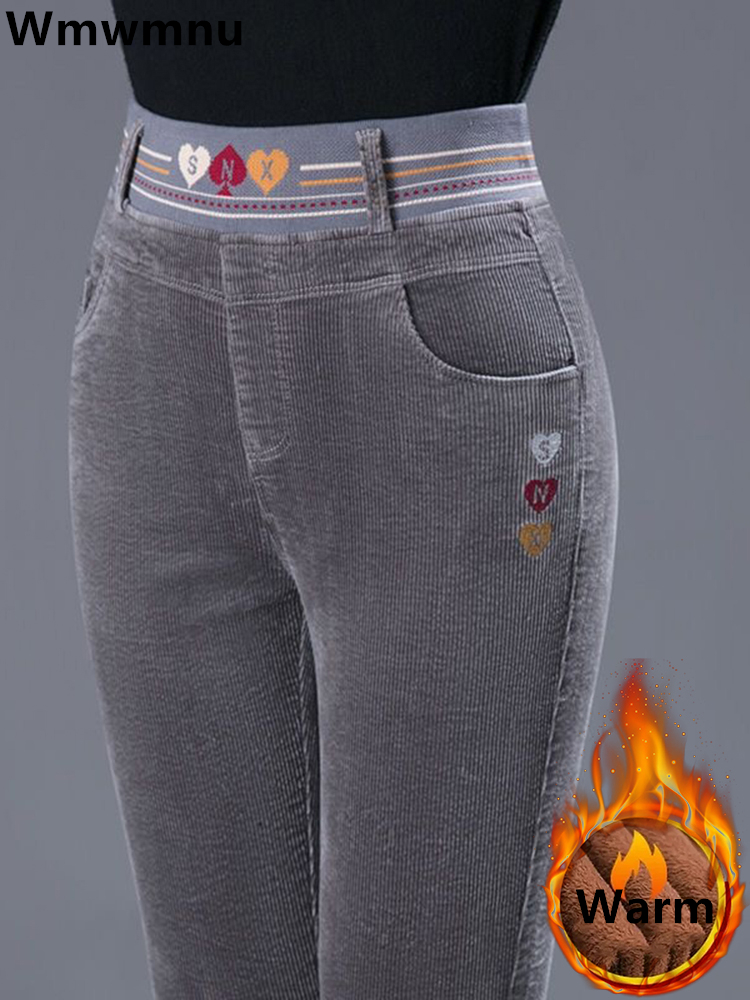 Corduroy Pant Warm - Winter verdicken Plüsch gefüttert Bleistift hose