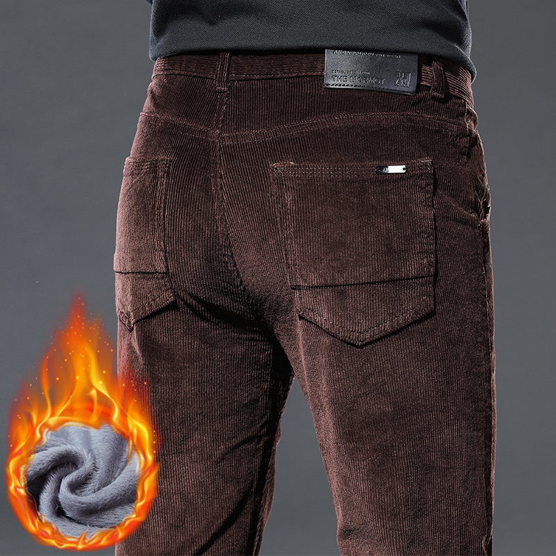 Corduroy Pant Warm - Winter Neue männer Cord Fleece Casual