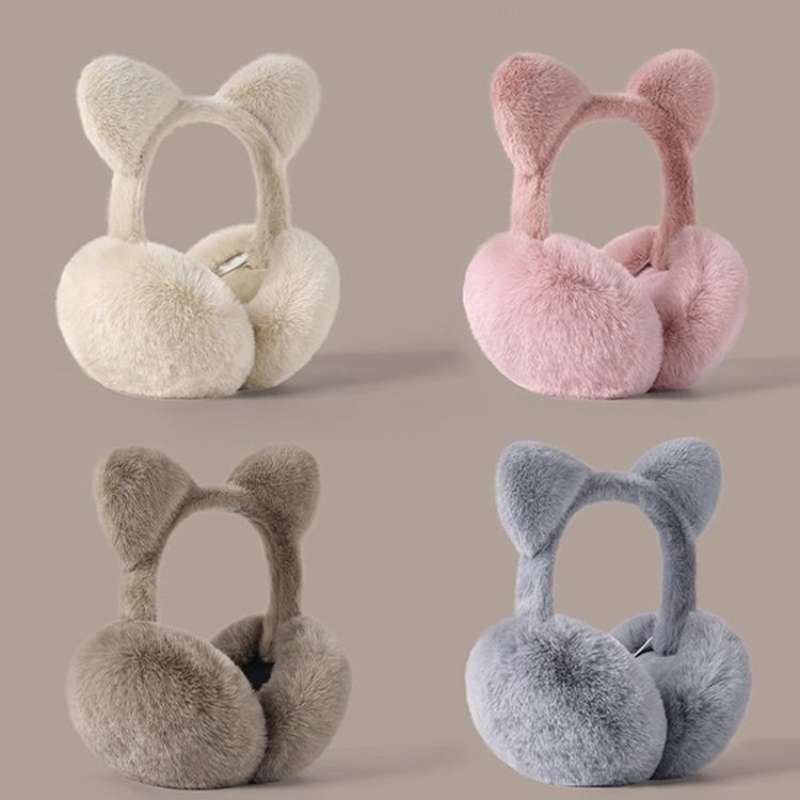 Earmuffs Foldable - Katzenohren Faltbare Ohrenschützer Plüsch Warme Ohrwärmer