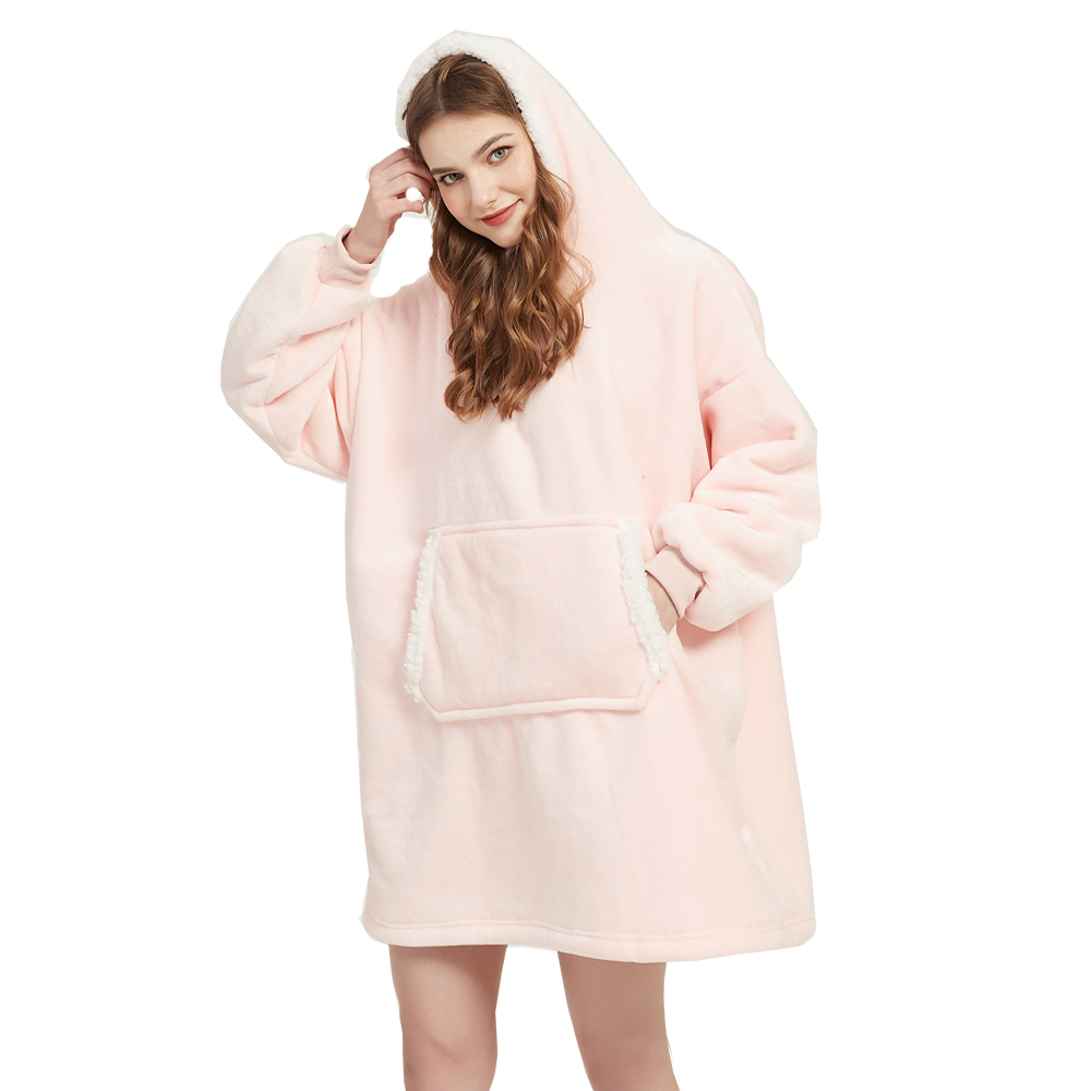 Sherpa Hoodie Fleece - Mikro faser Plüsch Koralle Fleece Sherpa