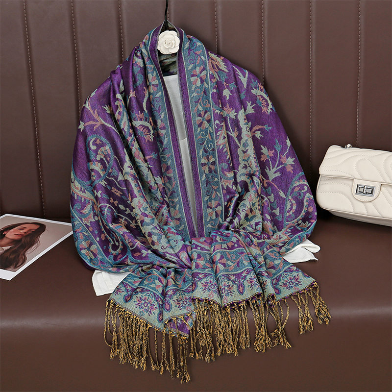 Cashmere Pashmina Wrap - Ethnische Stil Outdoor Frauen Retro Jacquard