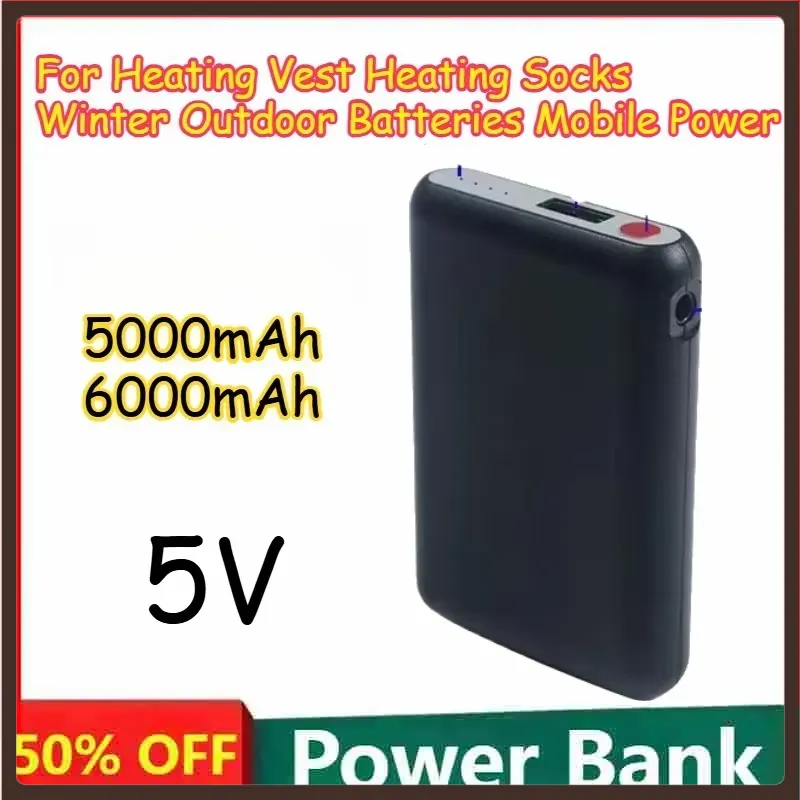 Heated Vest Battery - 5000mAh 6000mAh 5V Wiederaufladbare Batterien für