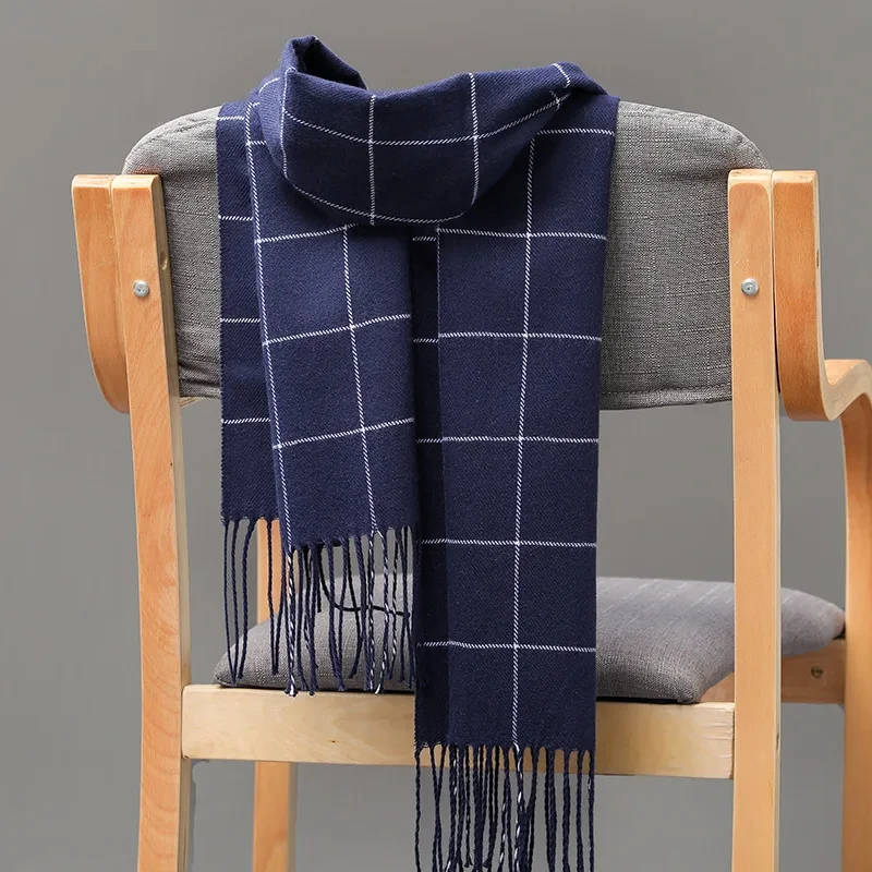 Wool Scarf Men - 2024 neue Winter Männer Schal Warm