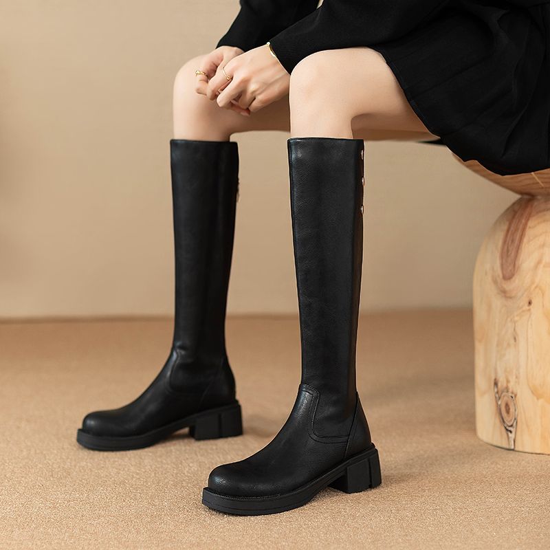 Waterproof Winter Boot - Herbst Winter Mittleren Absatz Damen Kniehohe