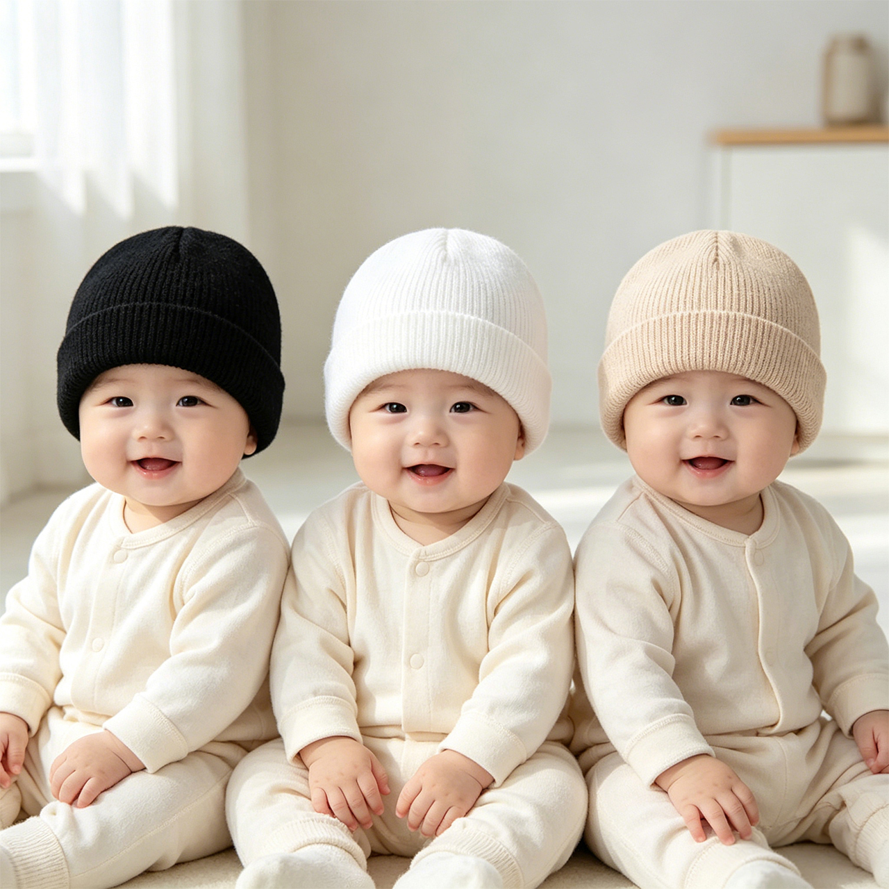 3-teiliges Kinder-Mützen-Set f – Knit Beanie Hat Warm Bewertung und Preis