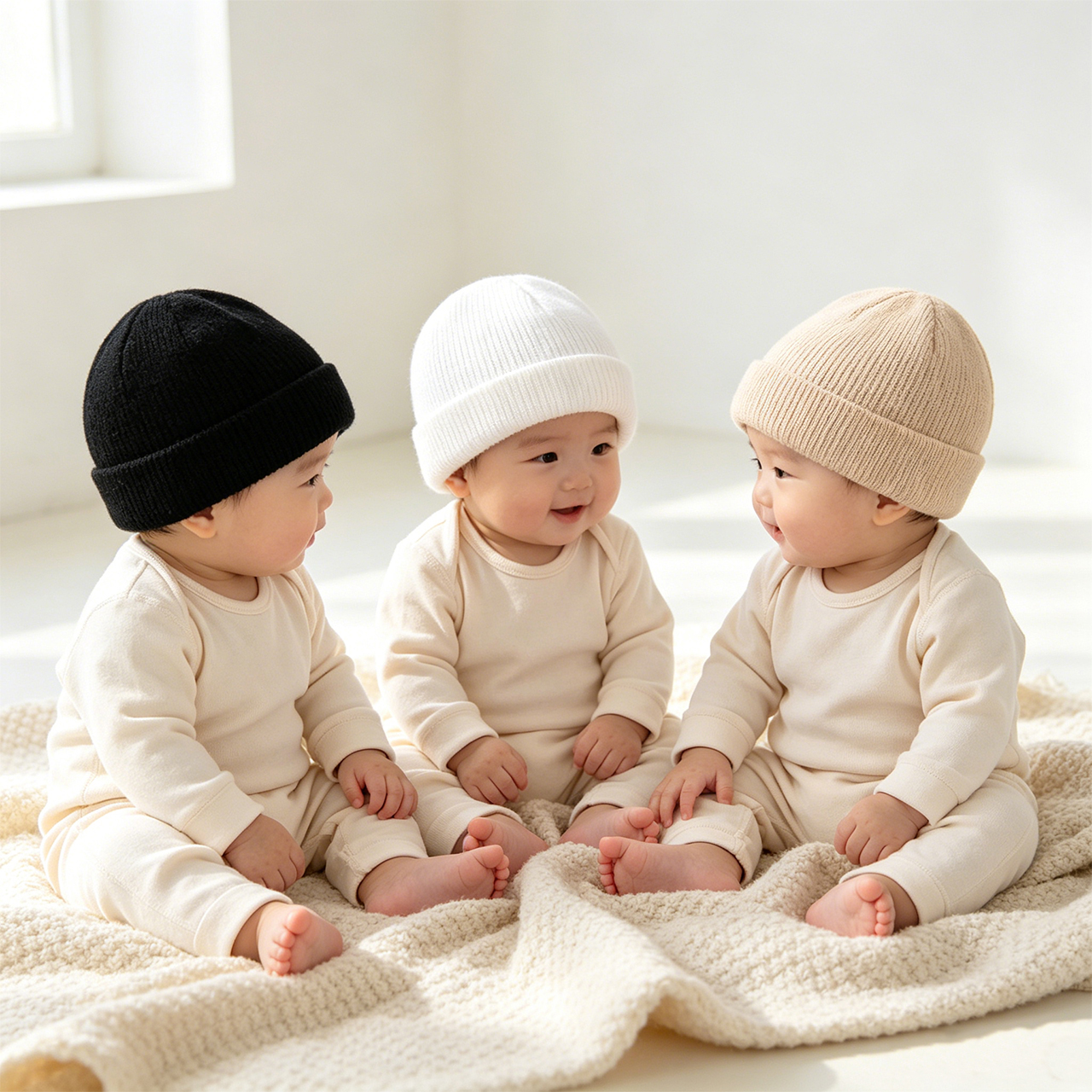 3-teiliges Kinder-Mützen-Set f – Knit Beanie Hat Warm Bewertung und Preis