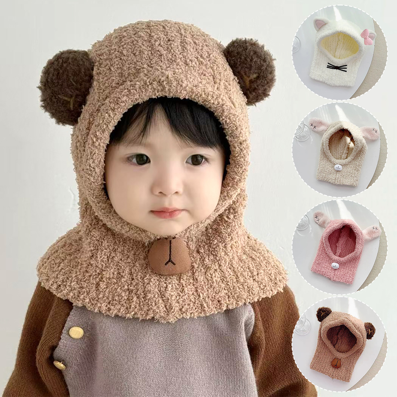 Cartoon-Kinder-Sturmhaube, Win – Knit Beanie Hat Warm Bewertung und Preis