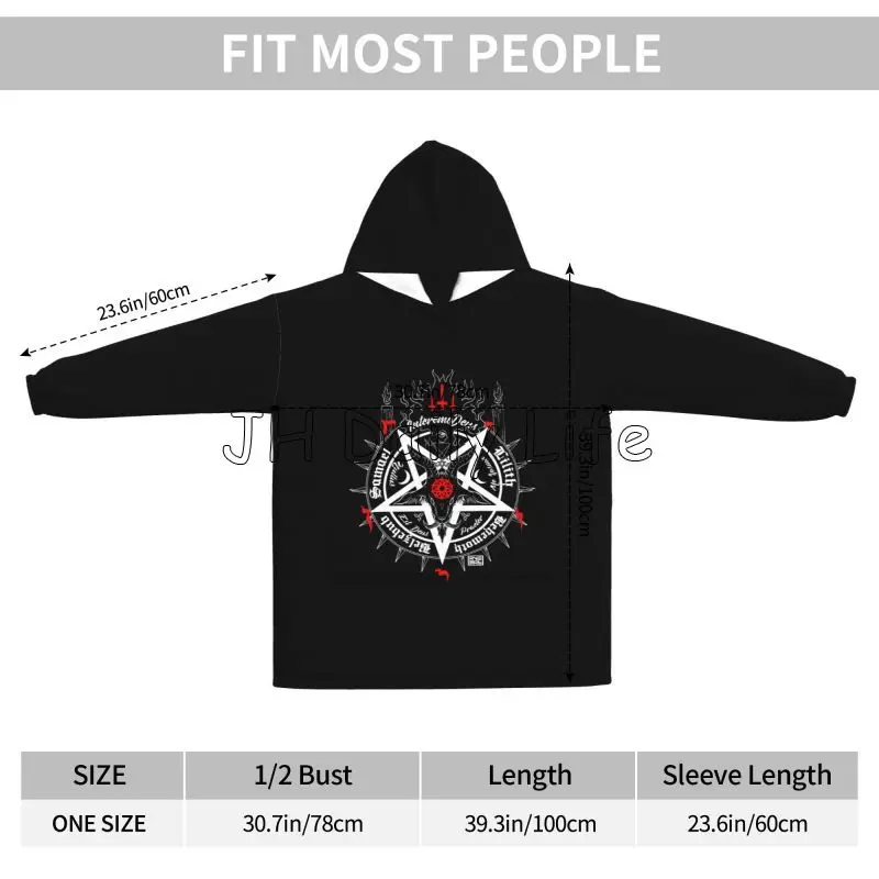 Schwarzer Satan-Schädel, toter – Sherpa Hoodie Fleece Bewertung und Preis