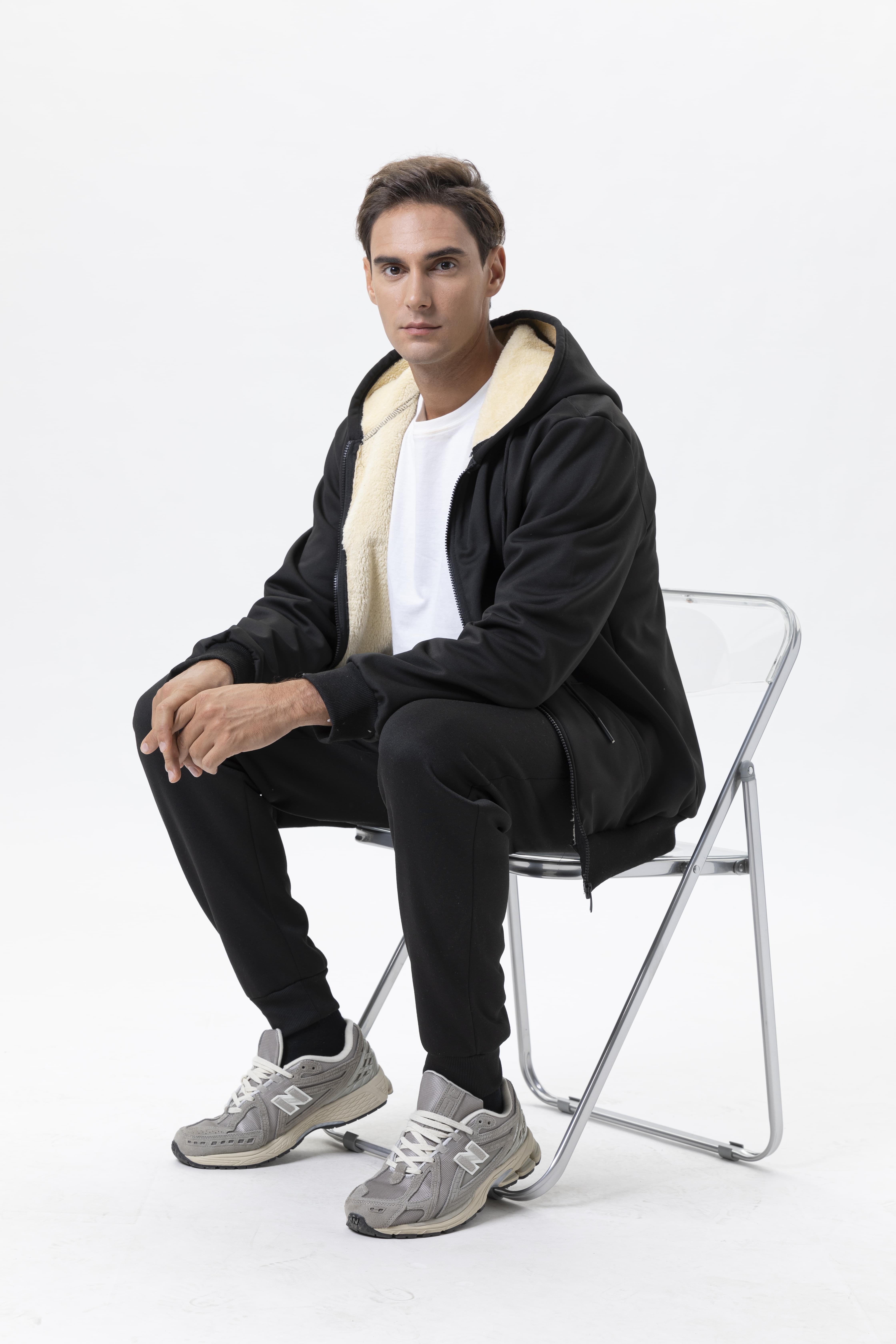 Herren Winter 2-teiliges Set D – Sherpa Hoodie Fleece Bewertung und Preis