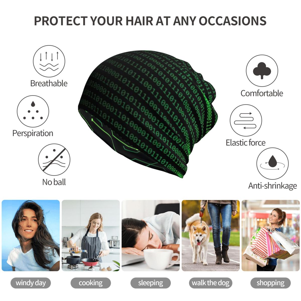 Wurfdecke mit binärem Code und – Knit Beanie Hat Warm Bewertung und Preis