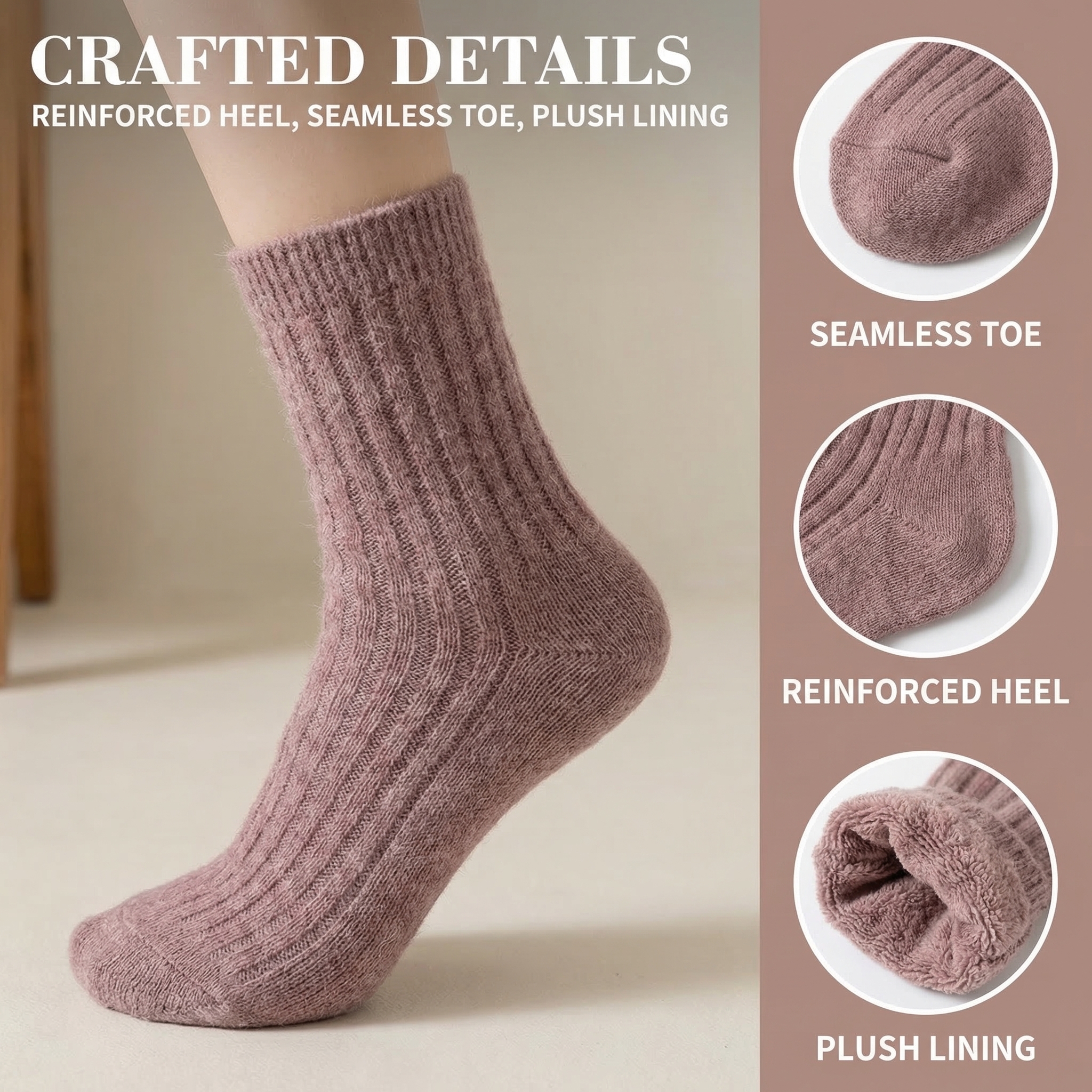 Wollsocken für Damen, warme Wi – Thermal Sock Wool Bewertung und Preis