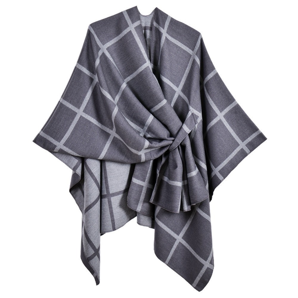 Warmer Mantel, kariertes Desig – Shawl Wrap Winter Bewertung und Preis