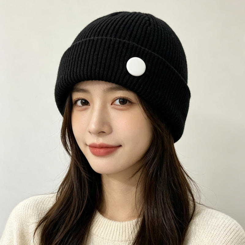 Einfarbige DIY-Strickmütze zum – Knit Beanie Hat Warm Bewertung und Preis