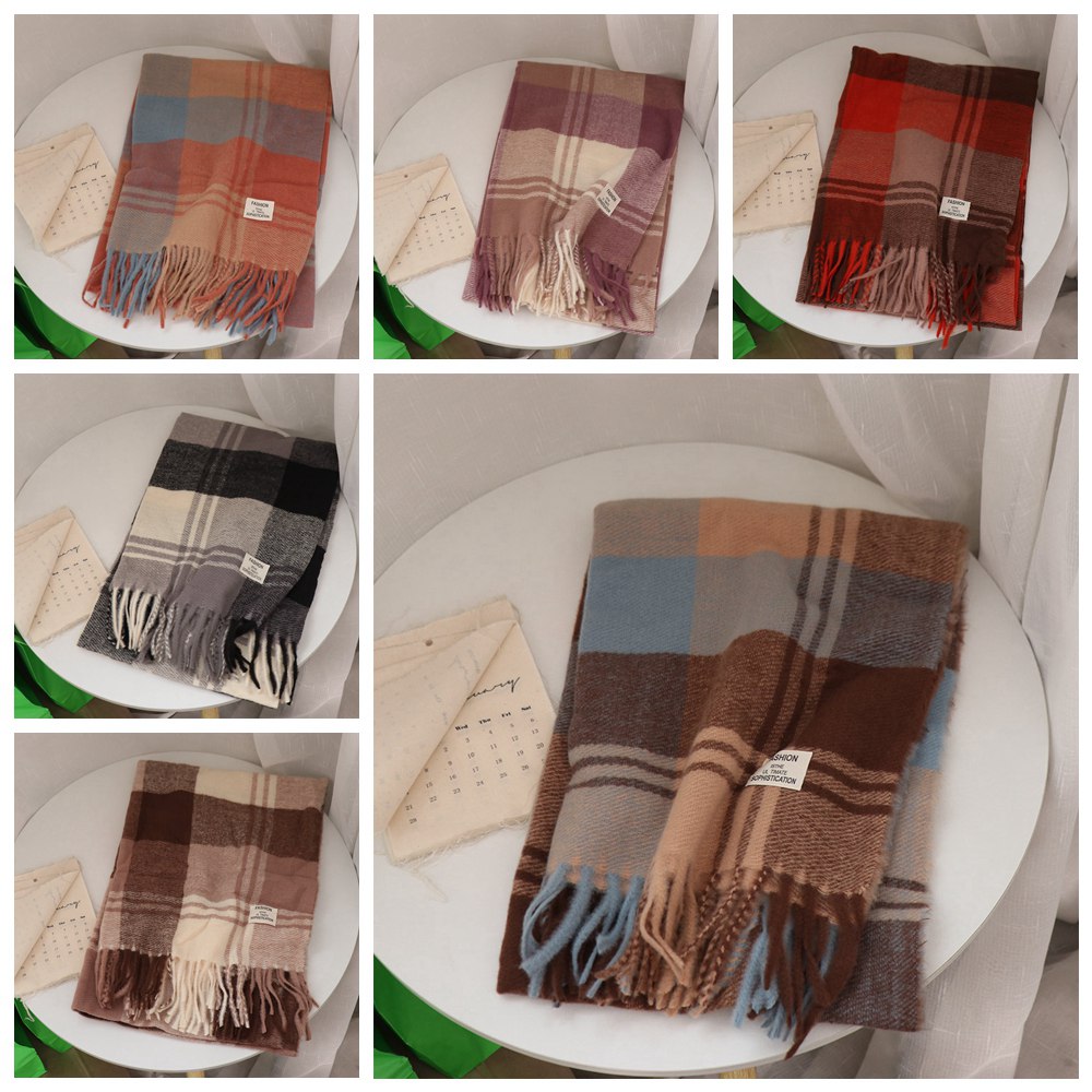 Lässiger Winddichter Karierter – Wool Scarf Men Bewertung und Preis