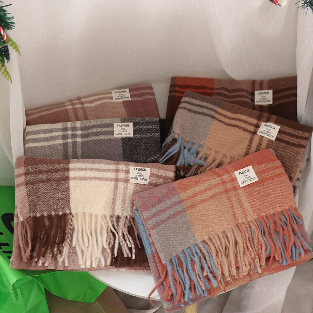 Lässiger Winddichter Karierter – Wool Scarf Men Bewertung und Preis