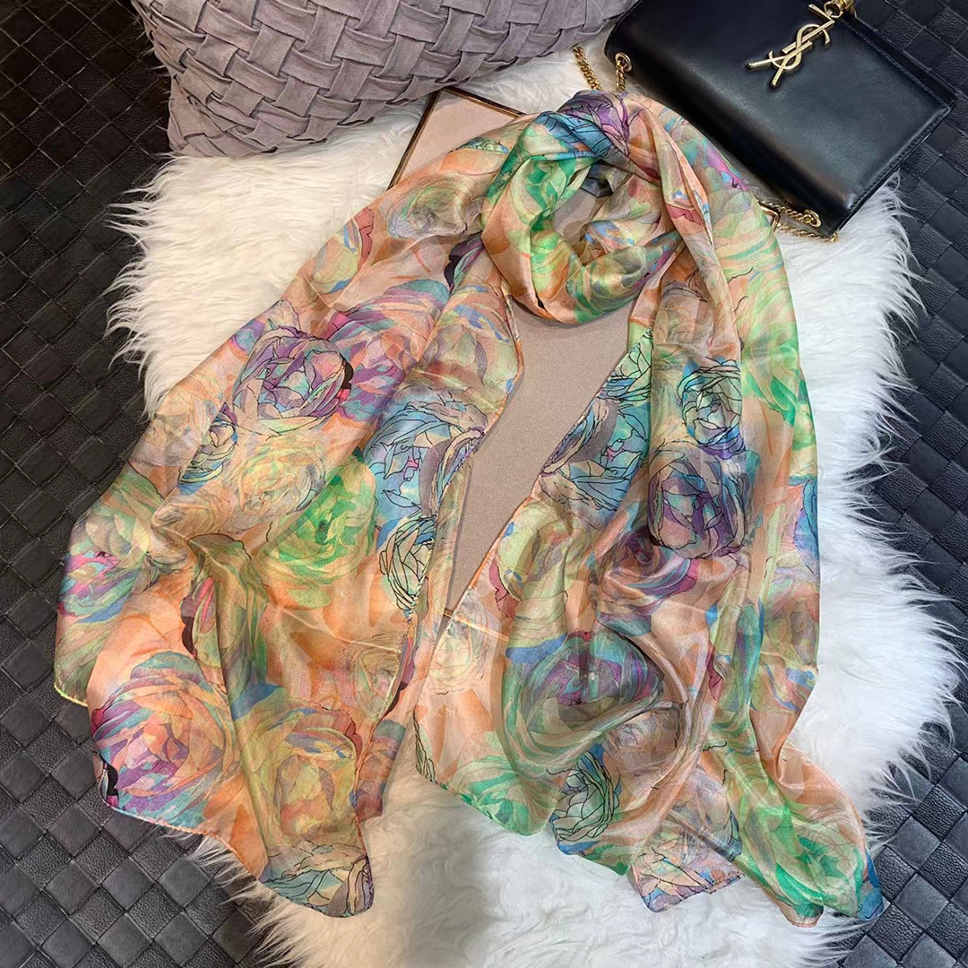 Damen Grün 100 % Seidenschal S – Shawl Wrap Winter Bewertung und Preis