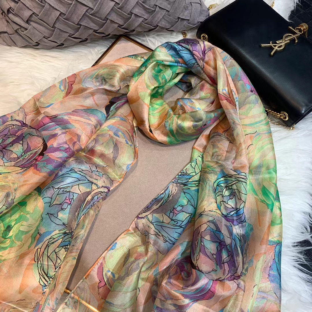 Damen Grün 100 % Seidenschal S – Shawl Wrap Winter Bewertung und Preis