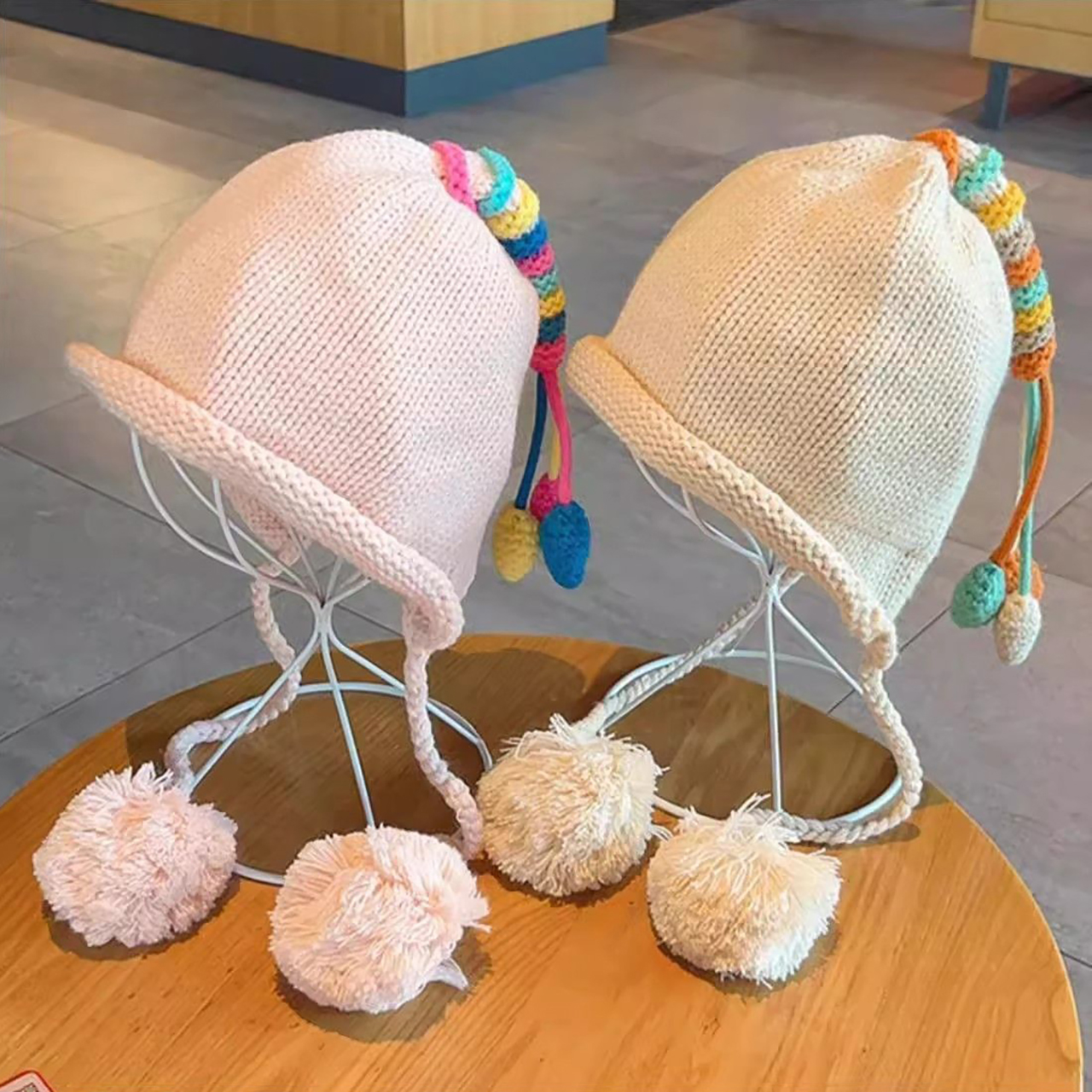 Rainbow Tail Kinder-Ohrenschut – Knit Beanie Hat Warm Bewertung und Preis