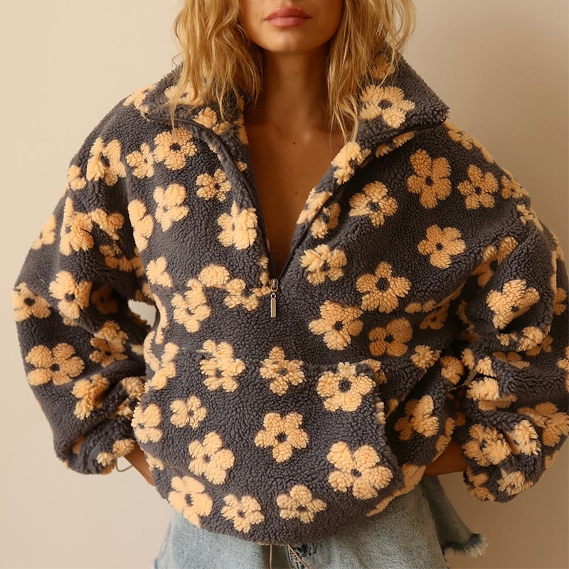 Blumiger Sherpa Halbreißversch – Sherpa Hoodie Fleece Bewertung und Preis
