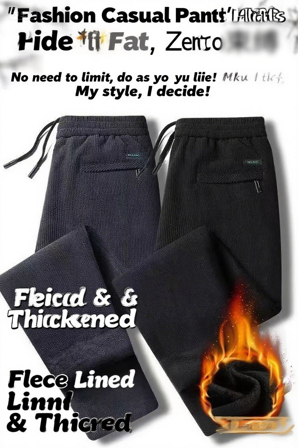 Schwarzgraue Herren-Freizeitho – Corduroy Pant Warm Bewertung und Preis