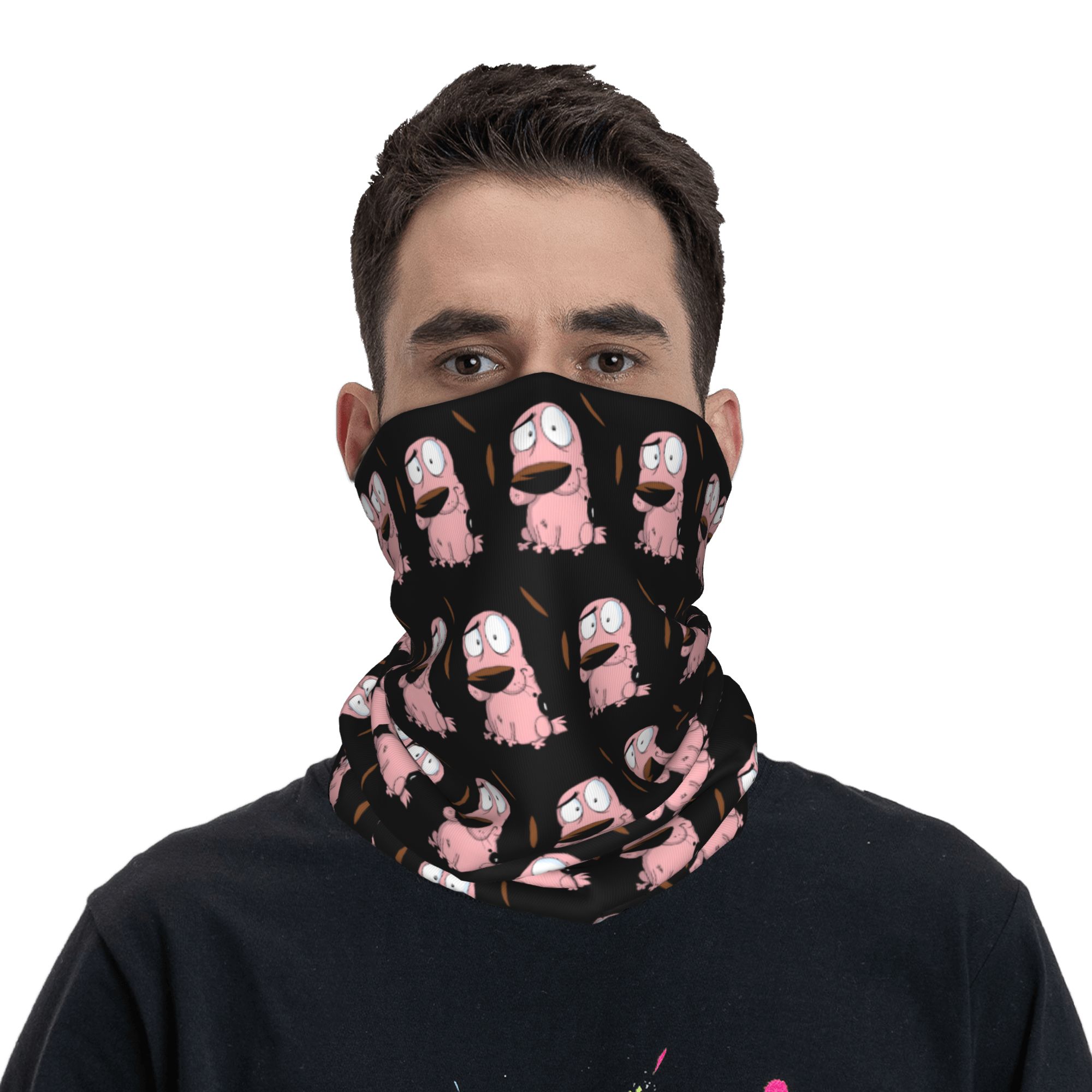 Individuelles Cartoon Courage  – Neck Gaiter Fleece Bewertung und Preis