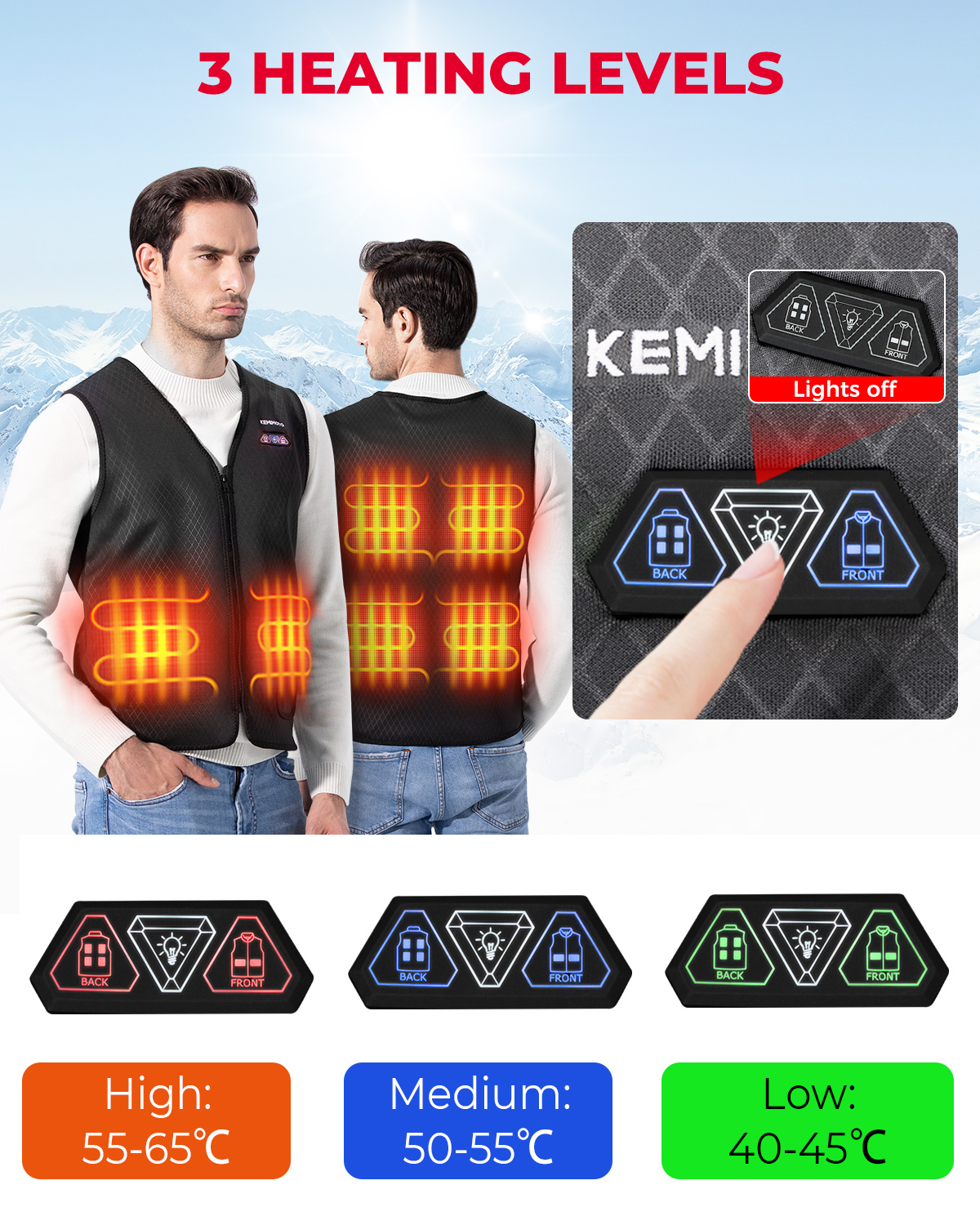 Leichte beheizte Weste, USB-be – Heated Vest Battery Bewertung und Preis
