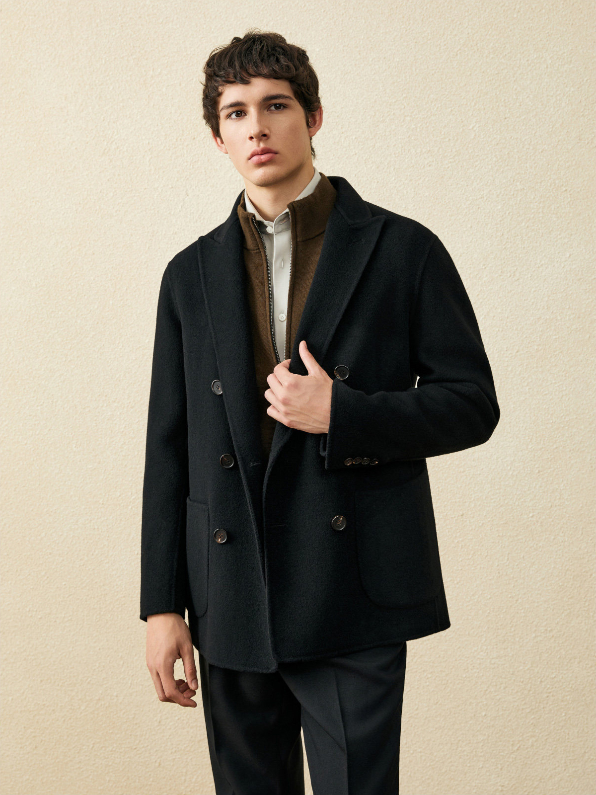 Kurzmantel aus 100 % Wolle für – Wool Coat Peacoat Bewertung und Preis