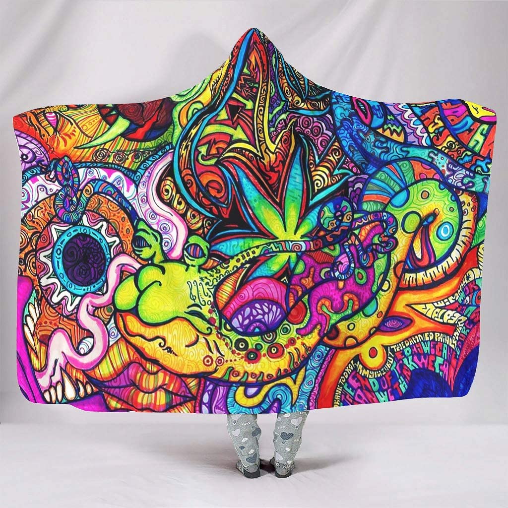 Abstrakte, helle Trippy-Regenb – Sherpa Hoodie Fleece Bewertung und Preis