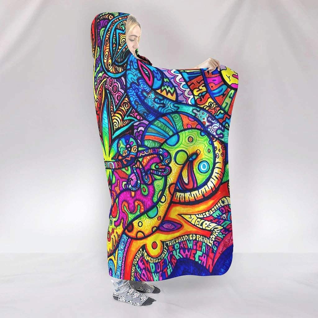 Abstrakte, helle Trippy-Regenb – Sherpa Hoodie Fleece Bewertung und Preis