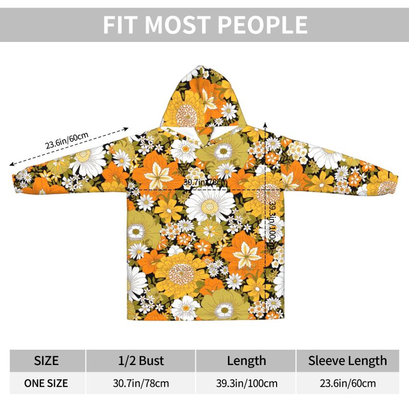 Hippie-Blume, Blumenmuster, Re – Sherpa Hoodie Fleece Bewertung und Preis
