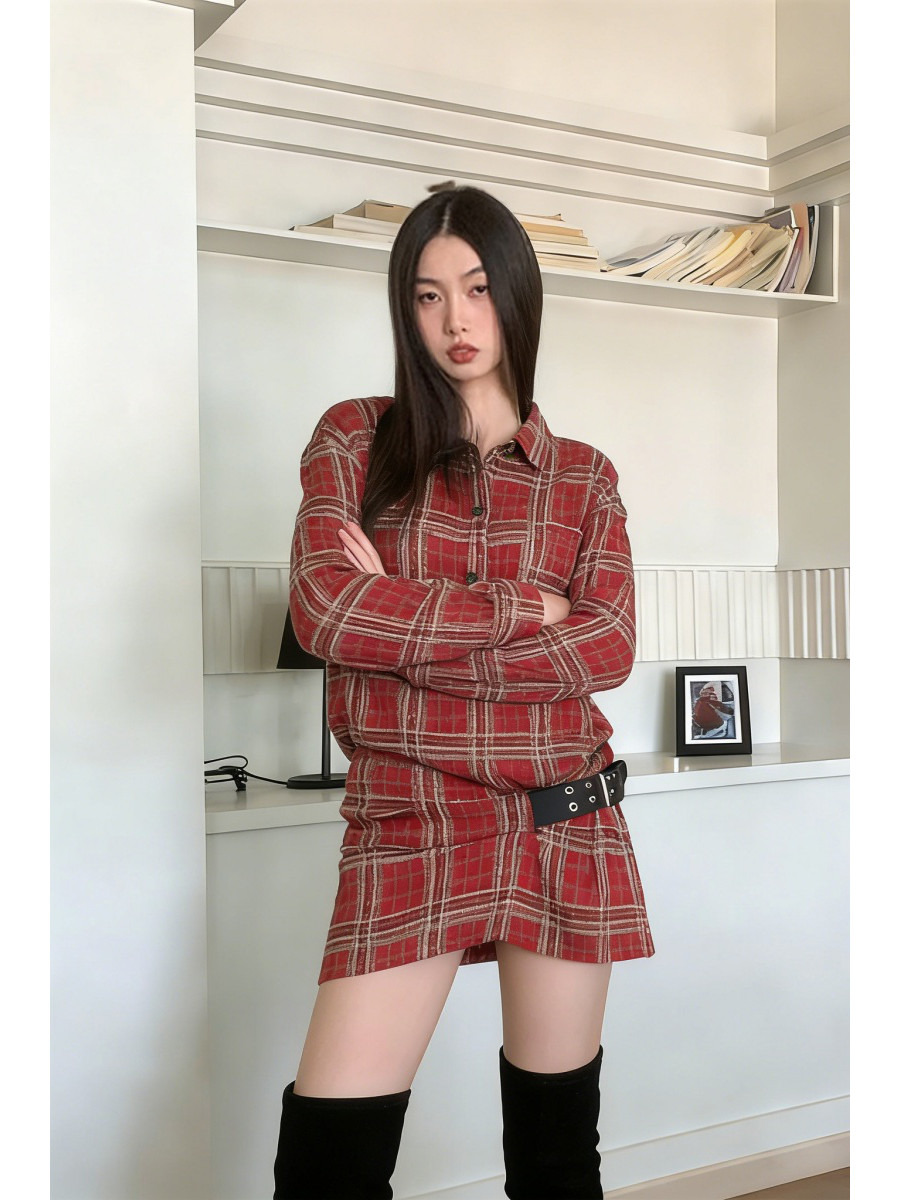 Punk-Kariertes Flanellhemdklei – Flannel Shirt Lined Bewertung und Preis